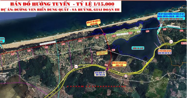 Quảng Ngãi: Đề xuất điều chỉnh hướng tuyến đường ven biển Dung Quất-Sa Huỳnh để bảo vệ di sản