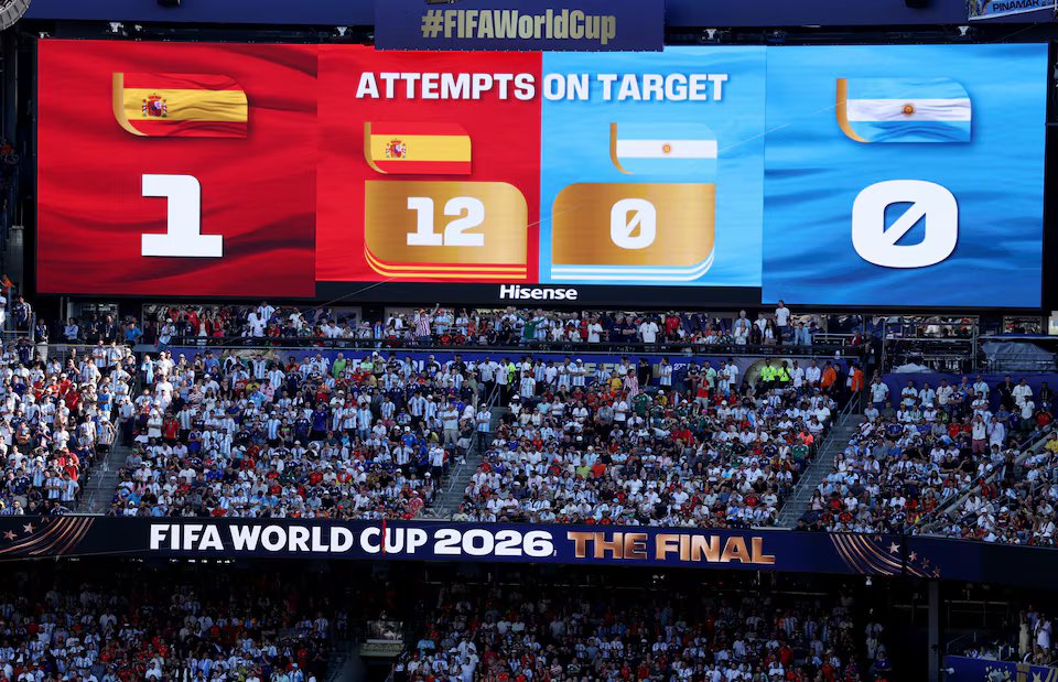 Thống kê tệ nhất lịch sử của Argentina ở chung kết World Cup