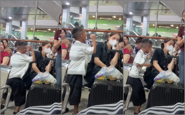 Đoạn clip cậu bé liên tục đánh mẹ bôm bốp ở bệnh viện đang viral: Nuông chiều độc hại hay sự bất lực của 1 người mẹ?