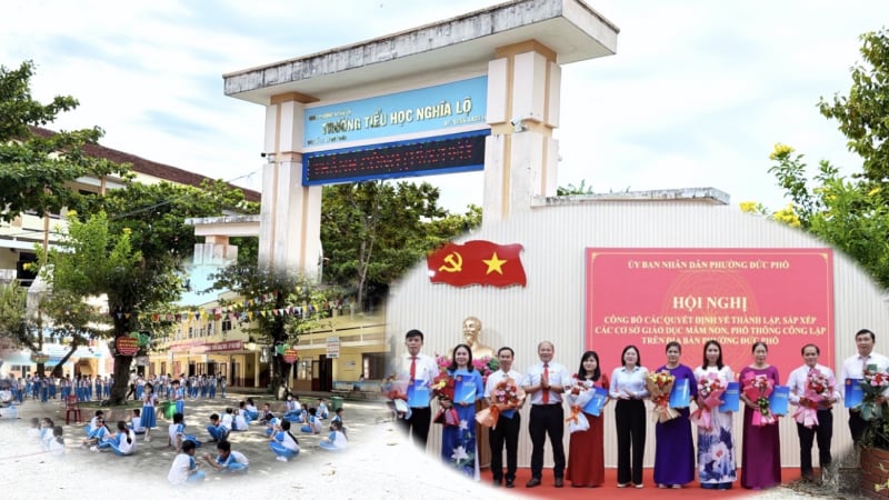 Hàng loạt xã, phường ở Quảng Ngãi hoàn thành sắp xếp trường, chuyển cán bộ quản lý dôi dư làm giáo viên