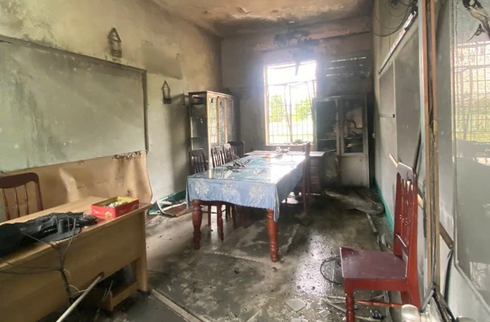Cháy trường tiểu học ở Quảng Ngãi, phát hiện Phó Hiệu trưởng tử vong